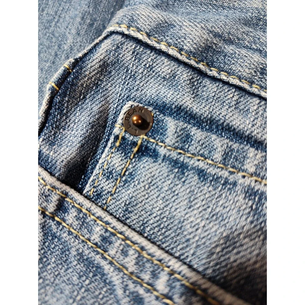 Women's L.L.Bean 8 medium/T denim jeans light straight fit classic mom
